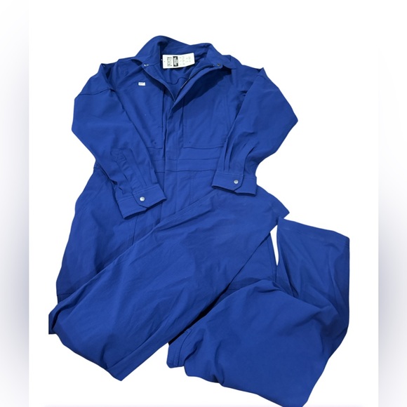 NWT Dulutn Women's Heirloom Gardening Long Sleeve Coveralls Blue Size Medium Zip - Picture 1 of 6